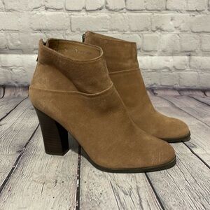BCBGGenerations Tan Suede Booties Sz 7.5